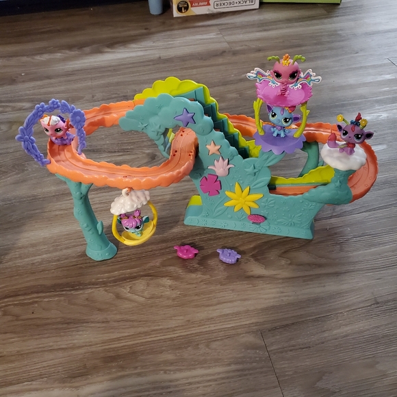 Littlest Pet Shop Fairies Fairy Fun Rollercoaster Playset lot bundle - Picture 7 of 15